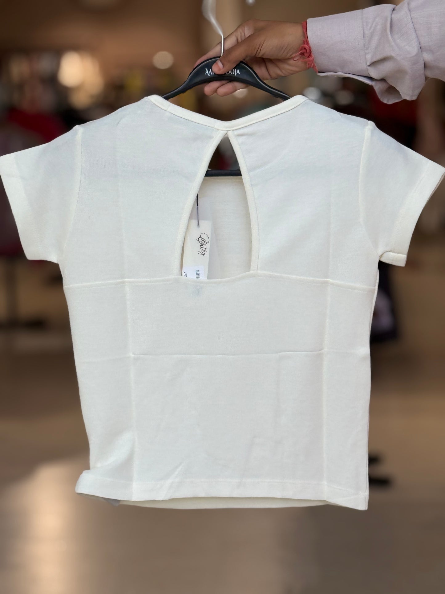 Ribbed Top with Back Cut-Out Detail