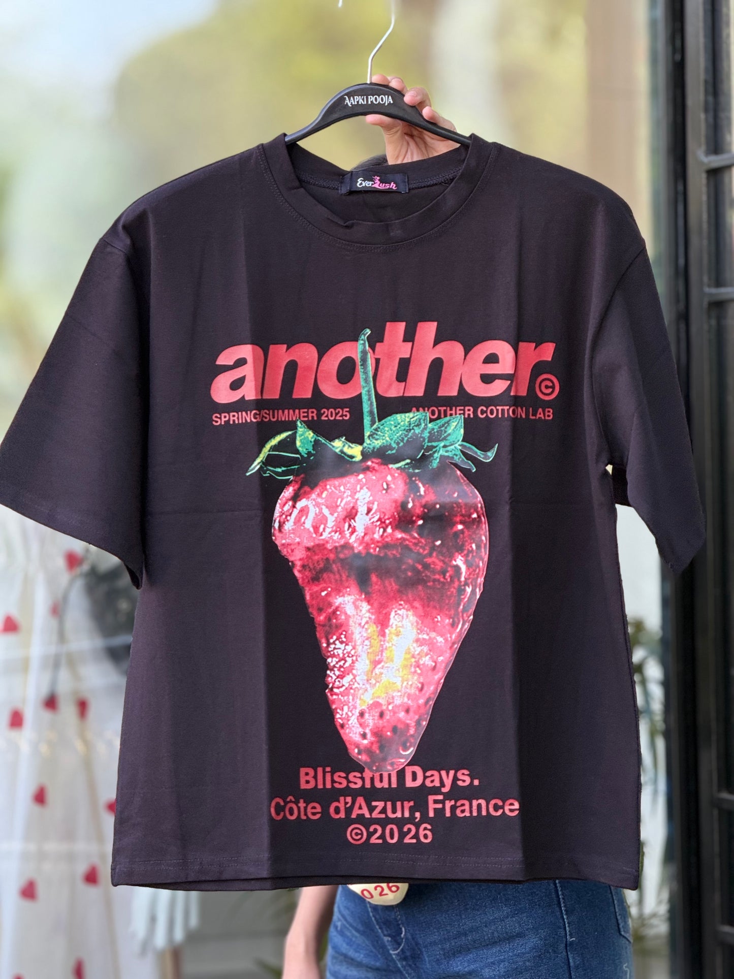 Strawberry Graphic Oversized T-Shirt