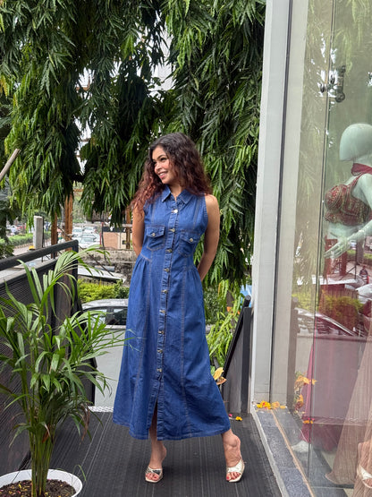One piece denim dress