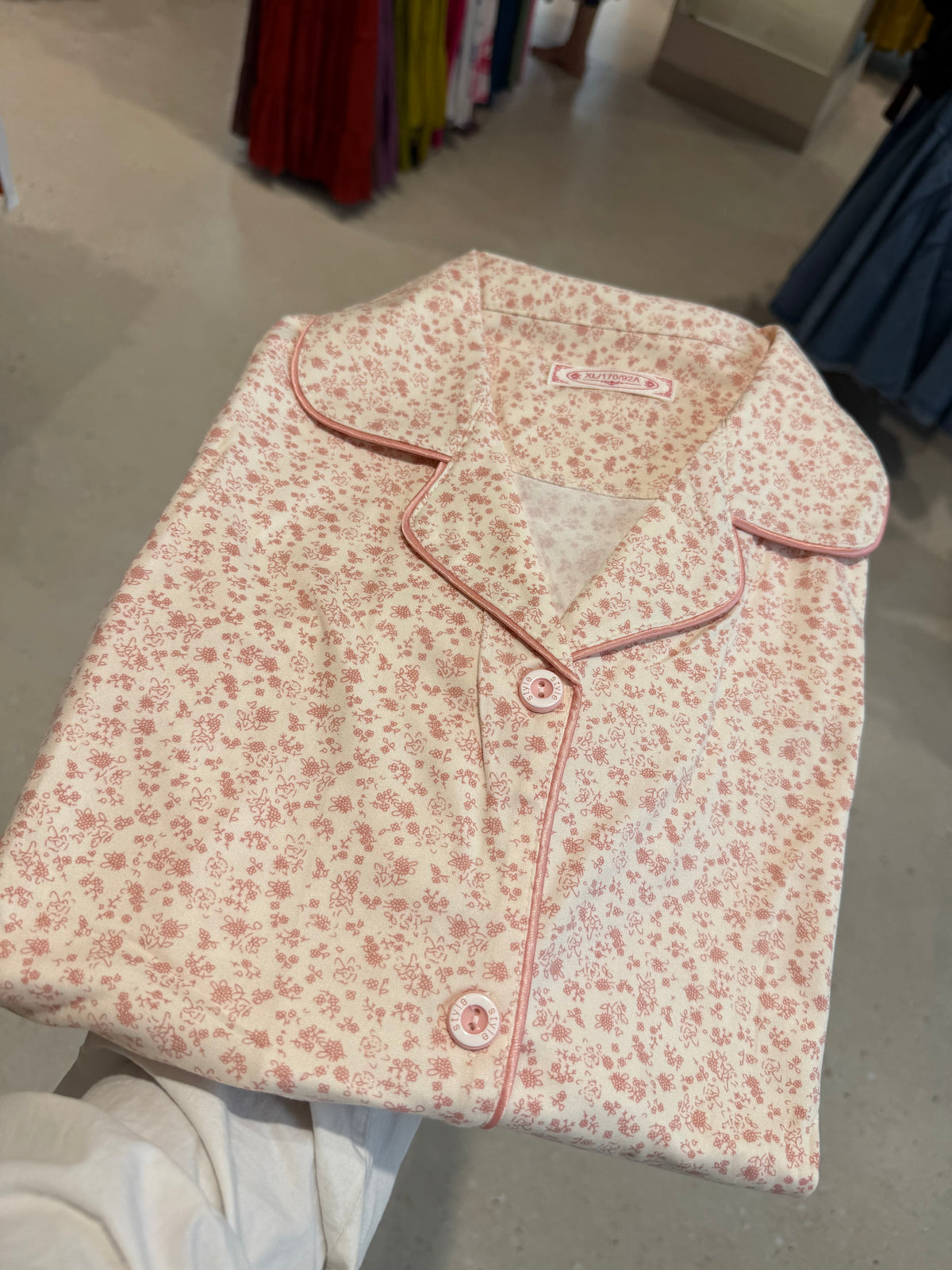 floral 2 piece full sleeves night dress