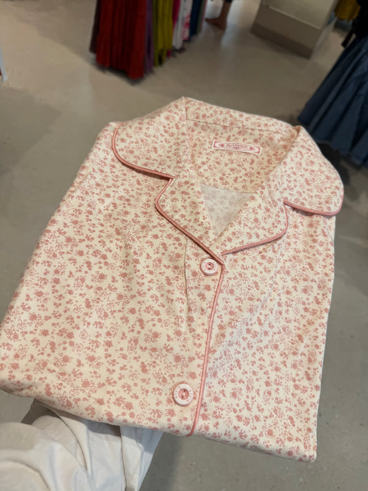 floral 2 piece full sleeves night dress