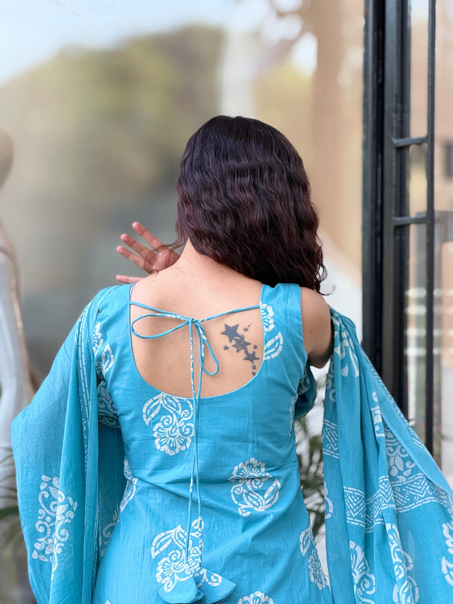 Cotton Printed 3-Piece Suit Set for Women | Kurta, Pants & Dupatta