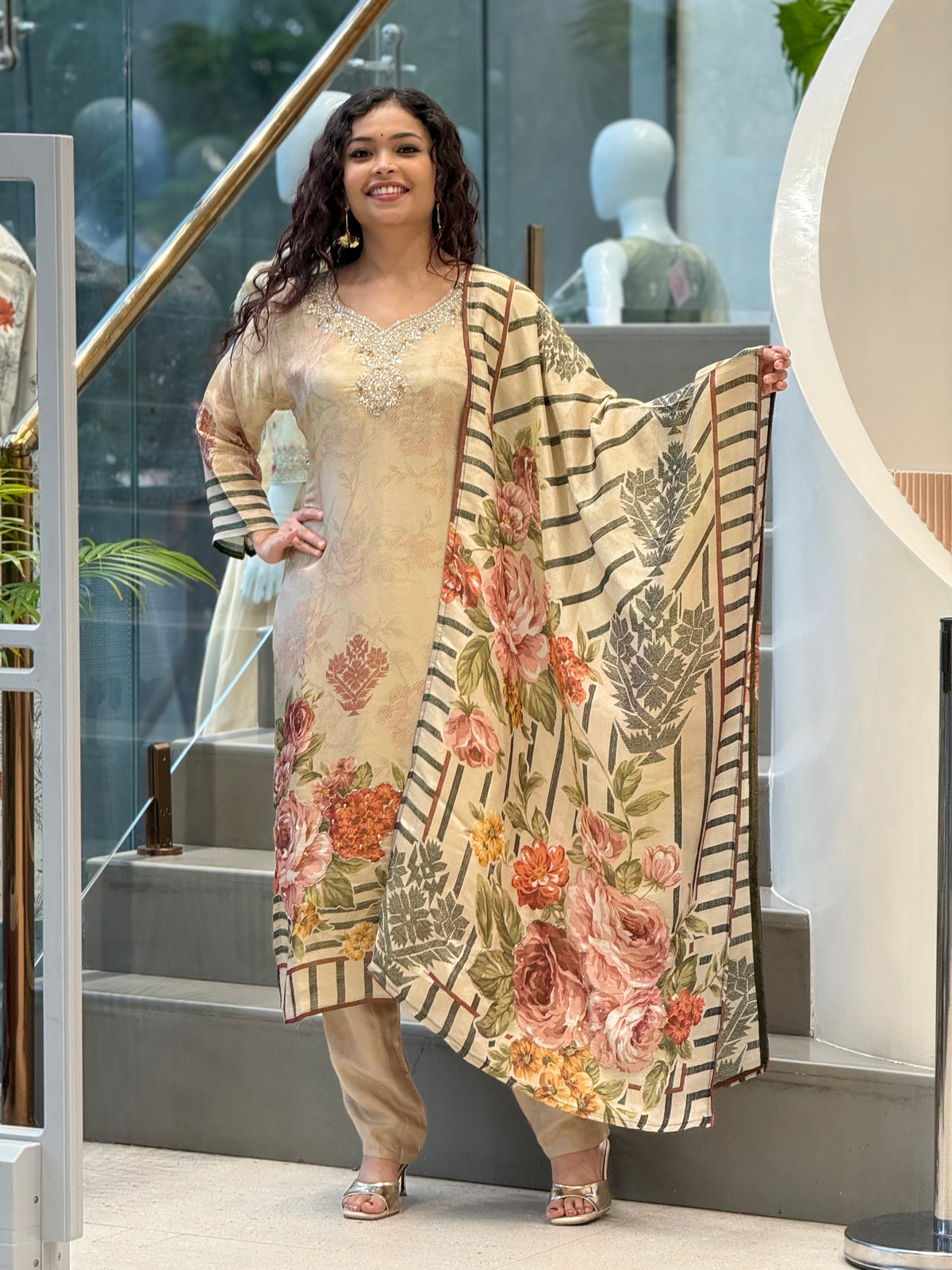 3 piece partywear suit set