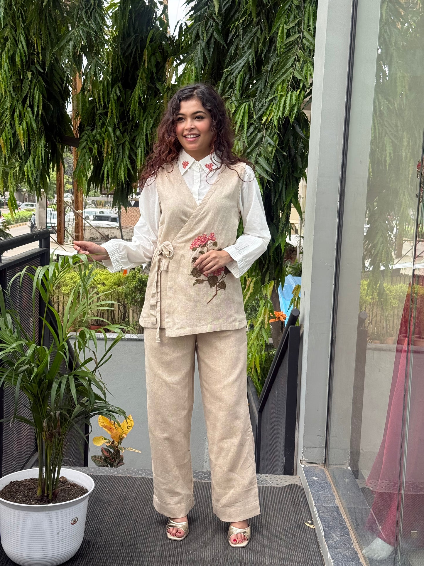 3 piece embroidered co-ord set