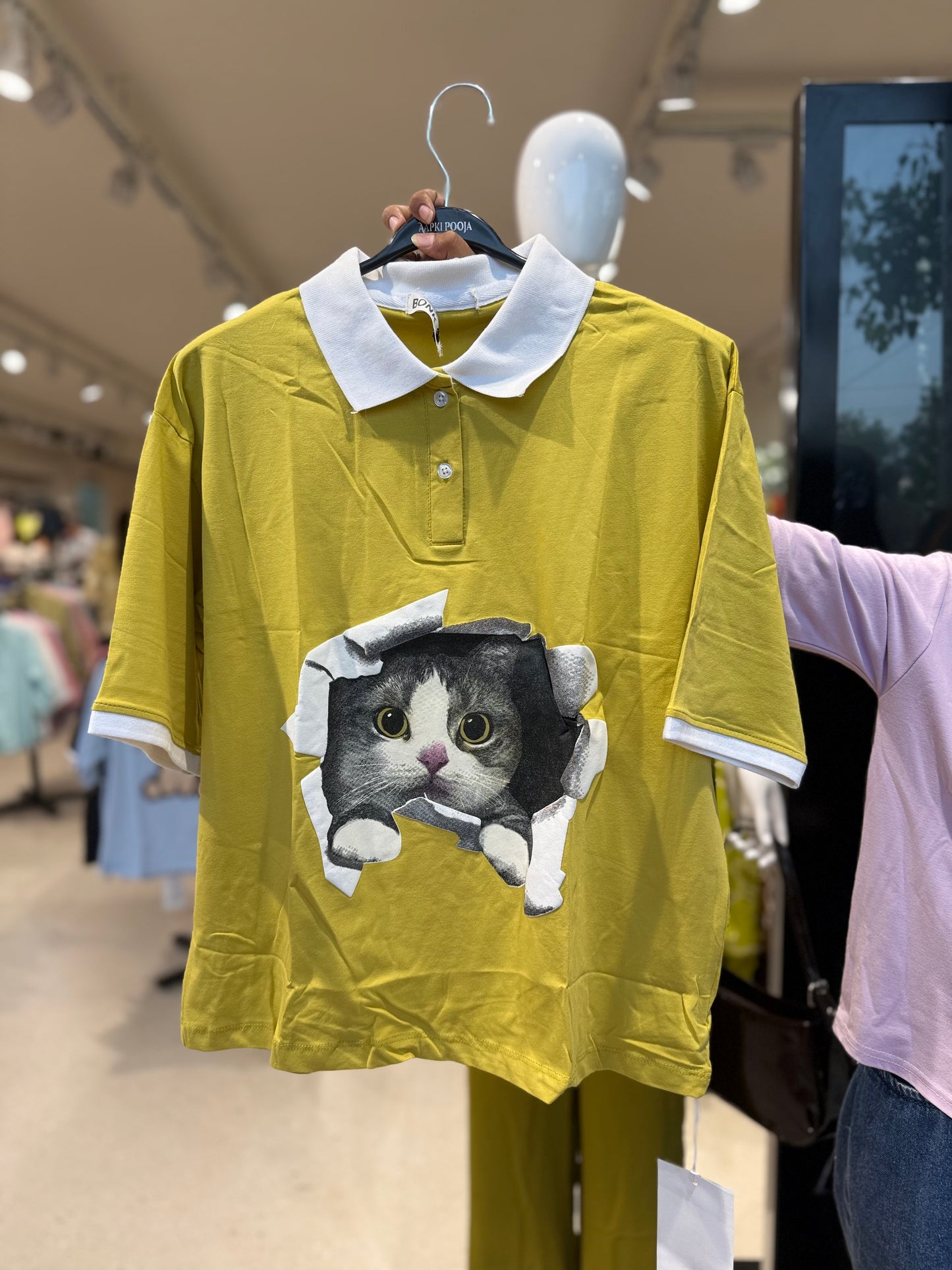 Graphic polo tee