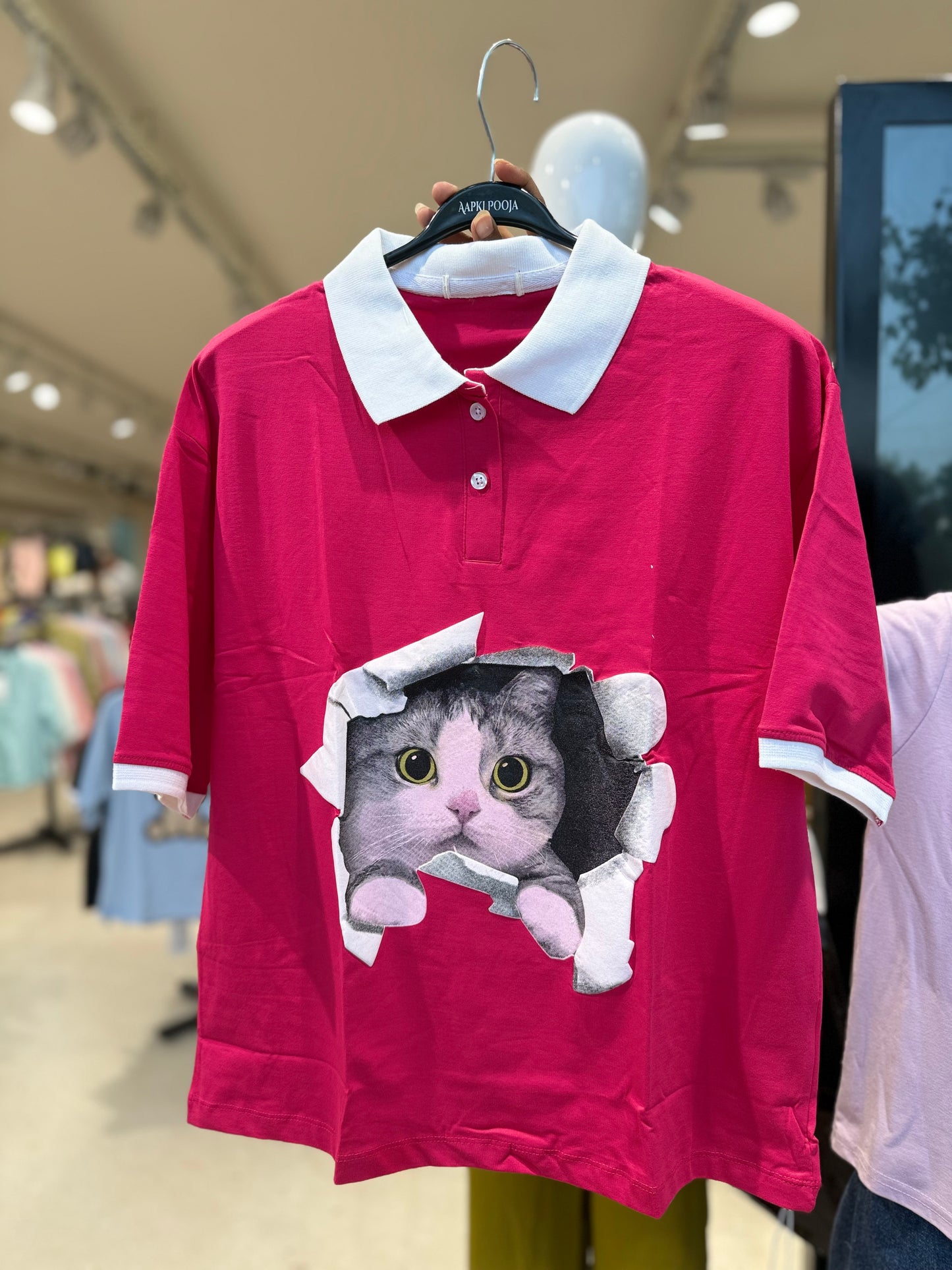 Graphic polo tee
