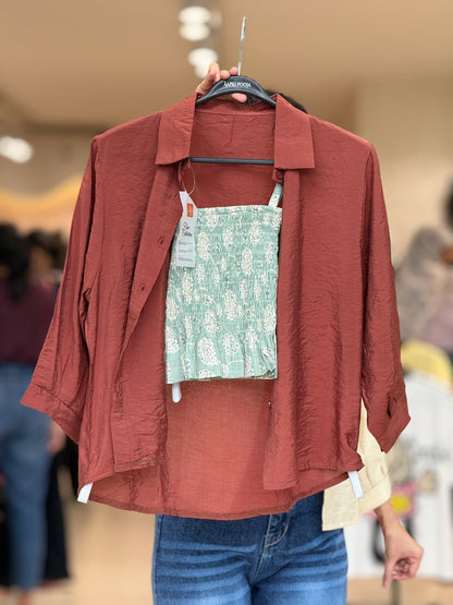 Shirts with printed inners.