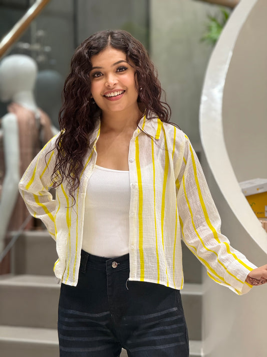See through shirt with inner