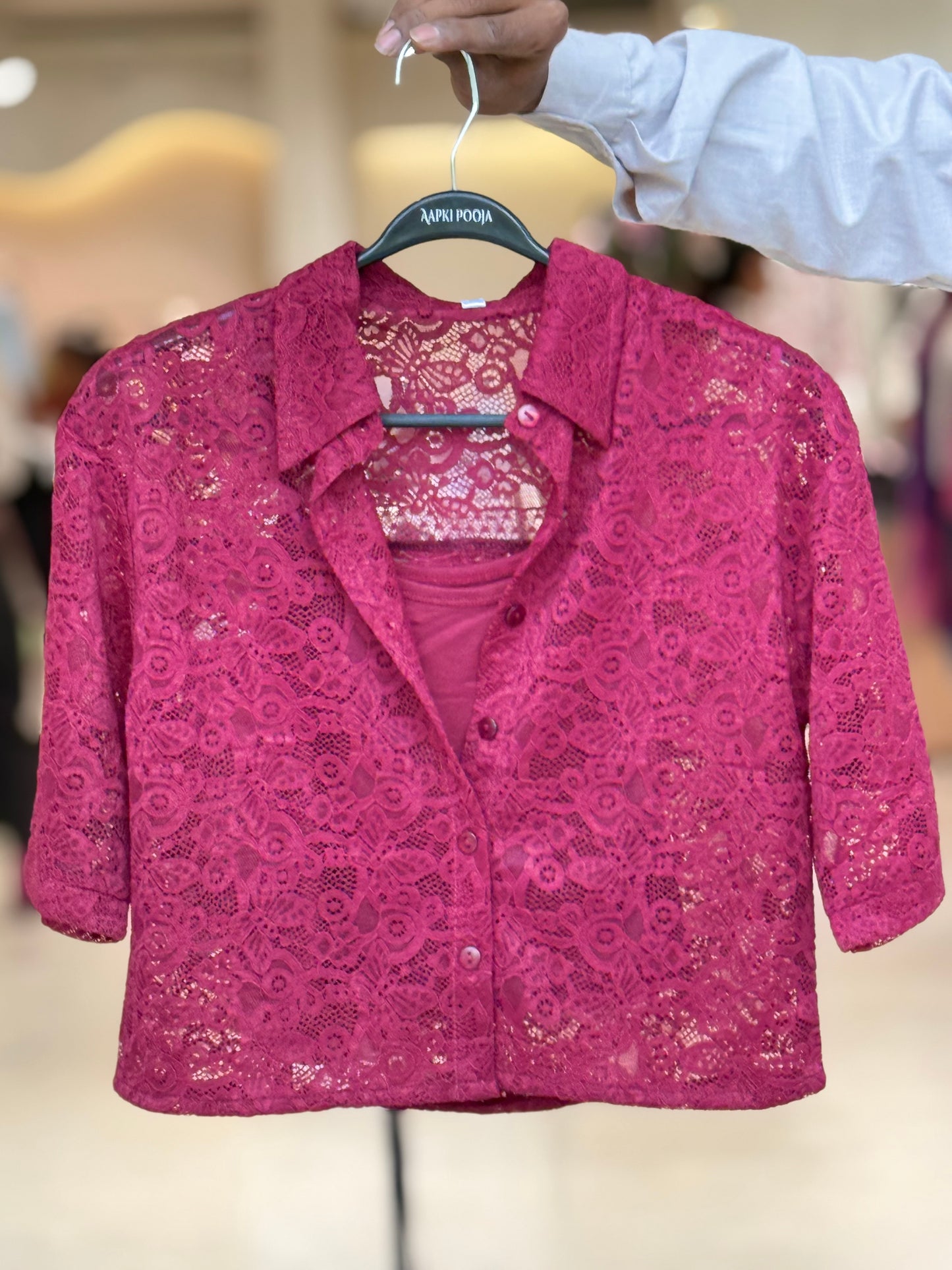 See through shirt with inner