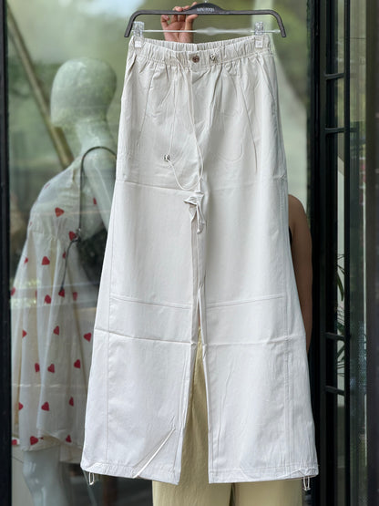 Drawstring Wide Leg Pants