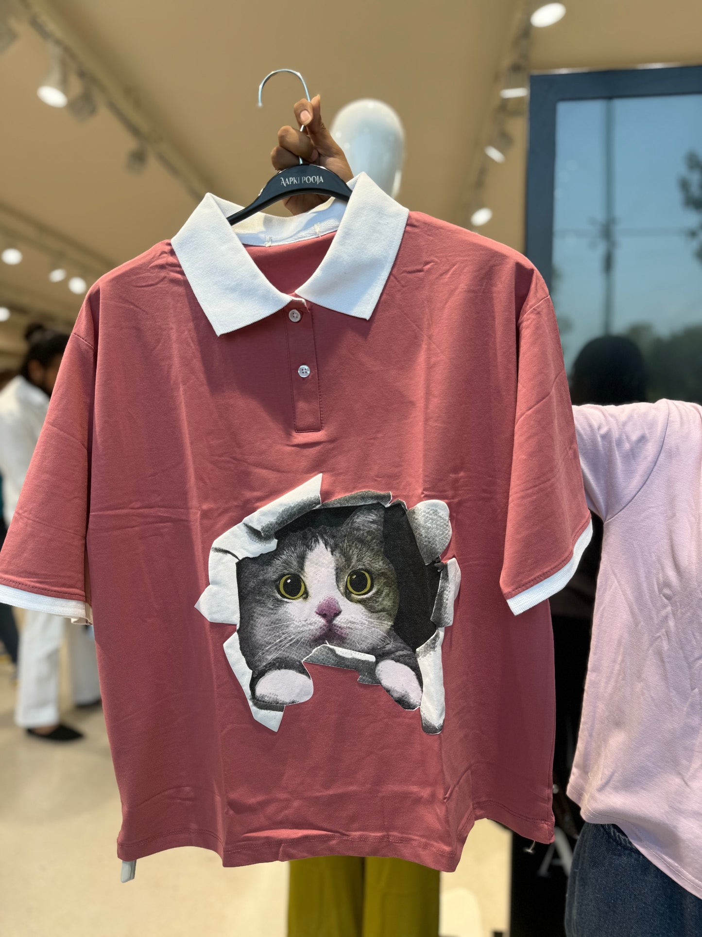 Graphic polo tee