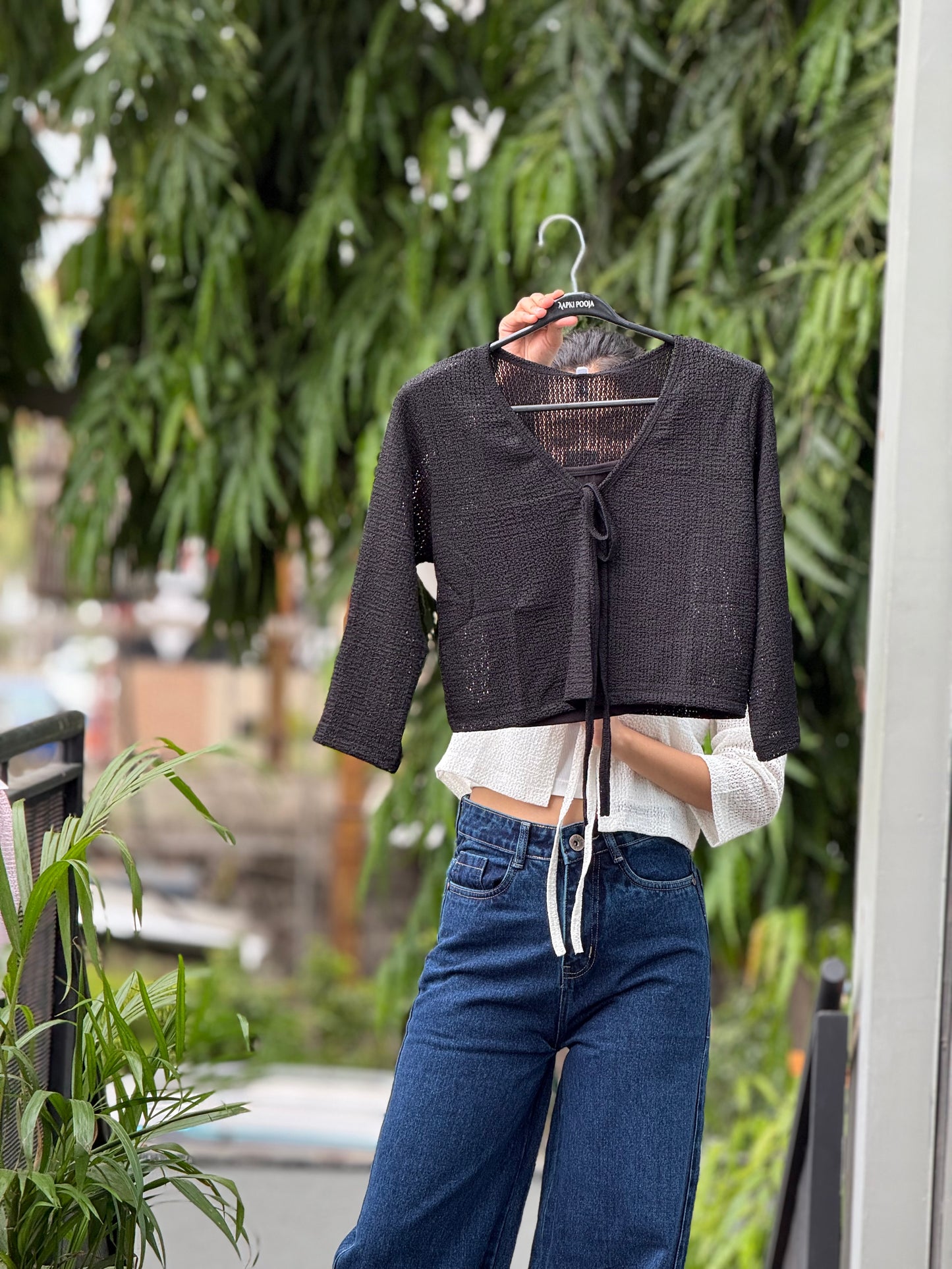 See through Shrug with inner