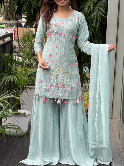 3 piece partywear suit set