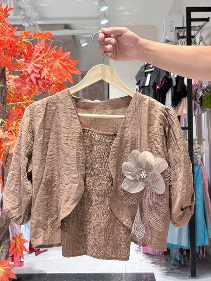 Partywear top with inner