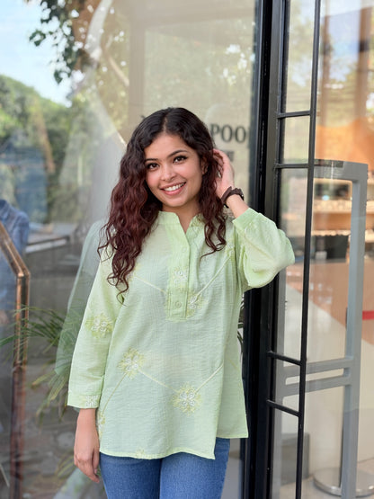 Embroidered  Casual Top