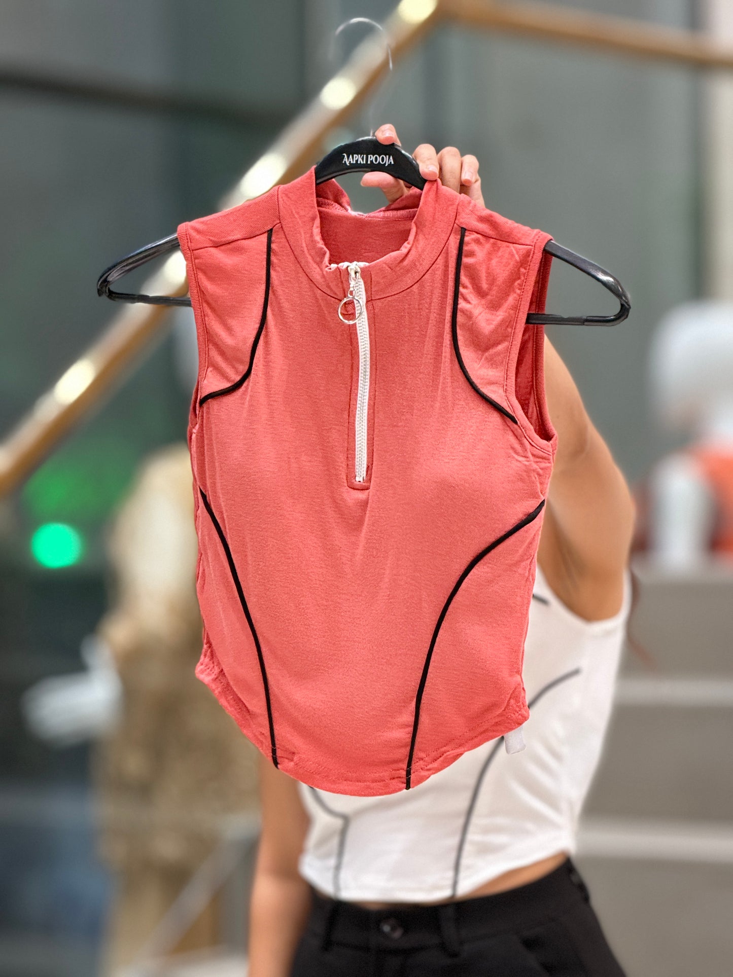 Padded sleeveless top