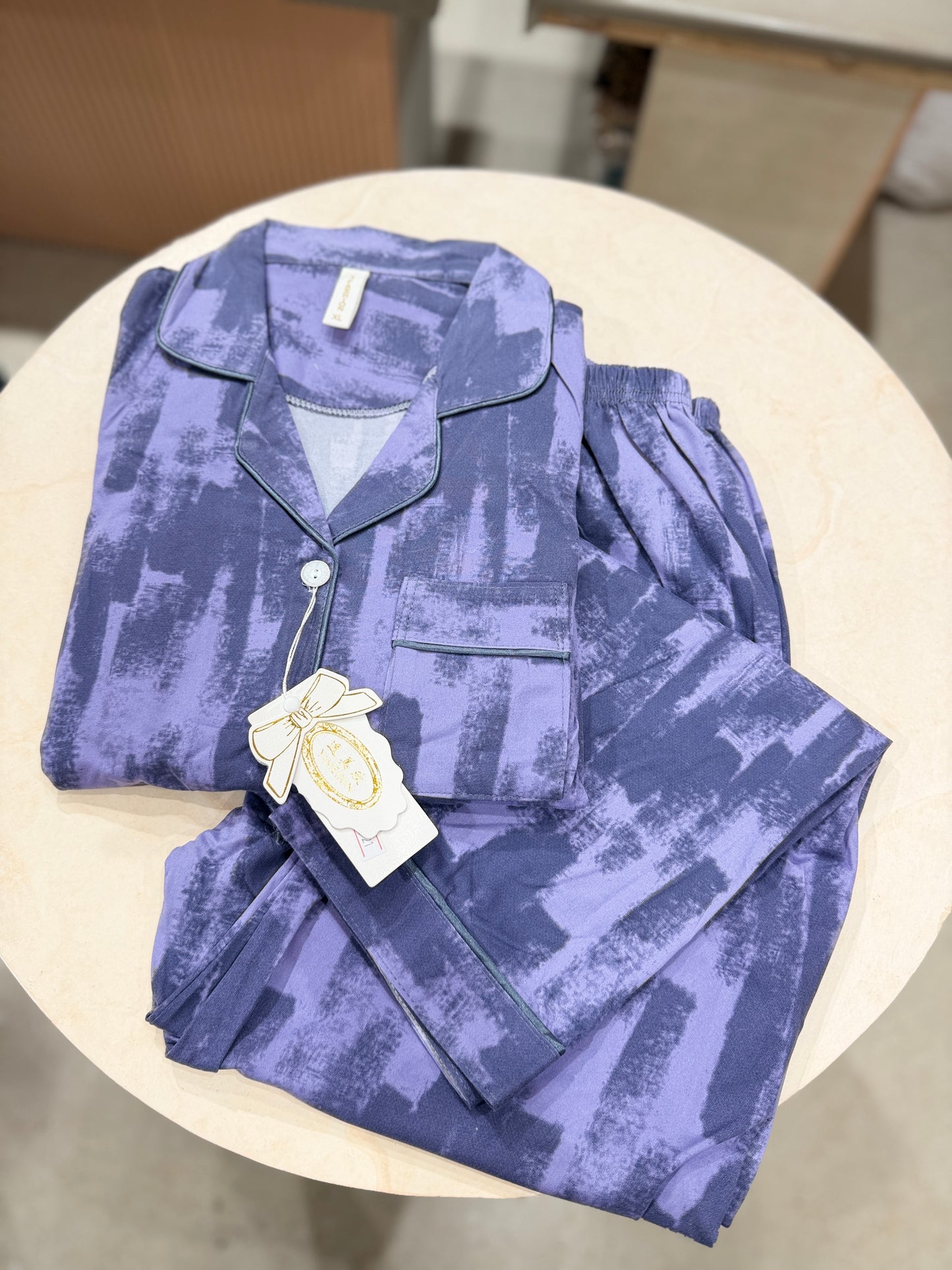 Tie die Print 2 piece night suit set