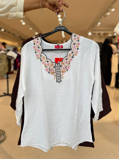 Partywear embroidered top