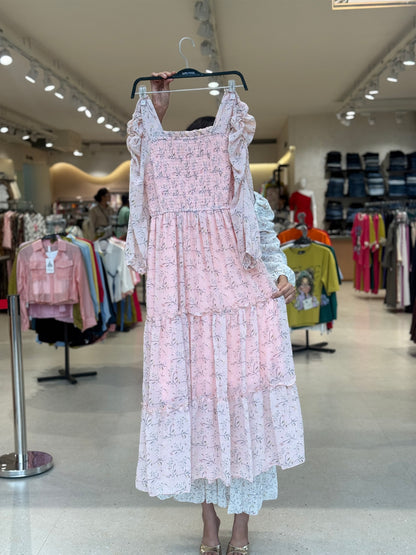 Floral one piece floor length dress