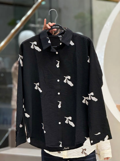 Thread embroidered shirts
