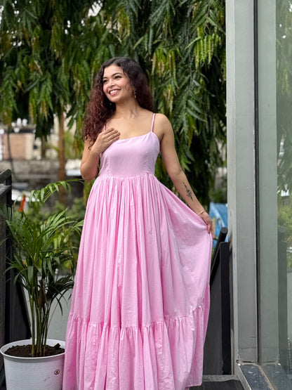 Dreamy Tiered extra flare Cotton Dress
