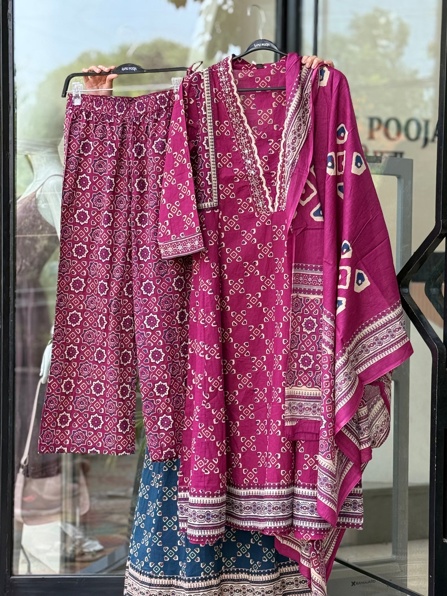 Printed 3 Piece cotton Suit Set