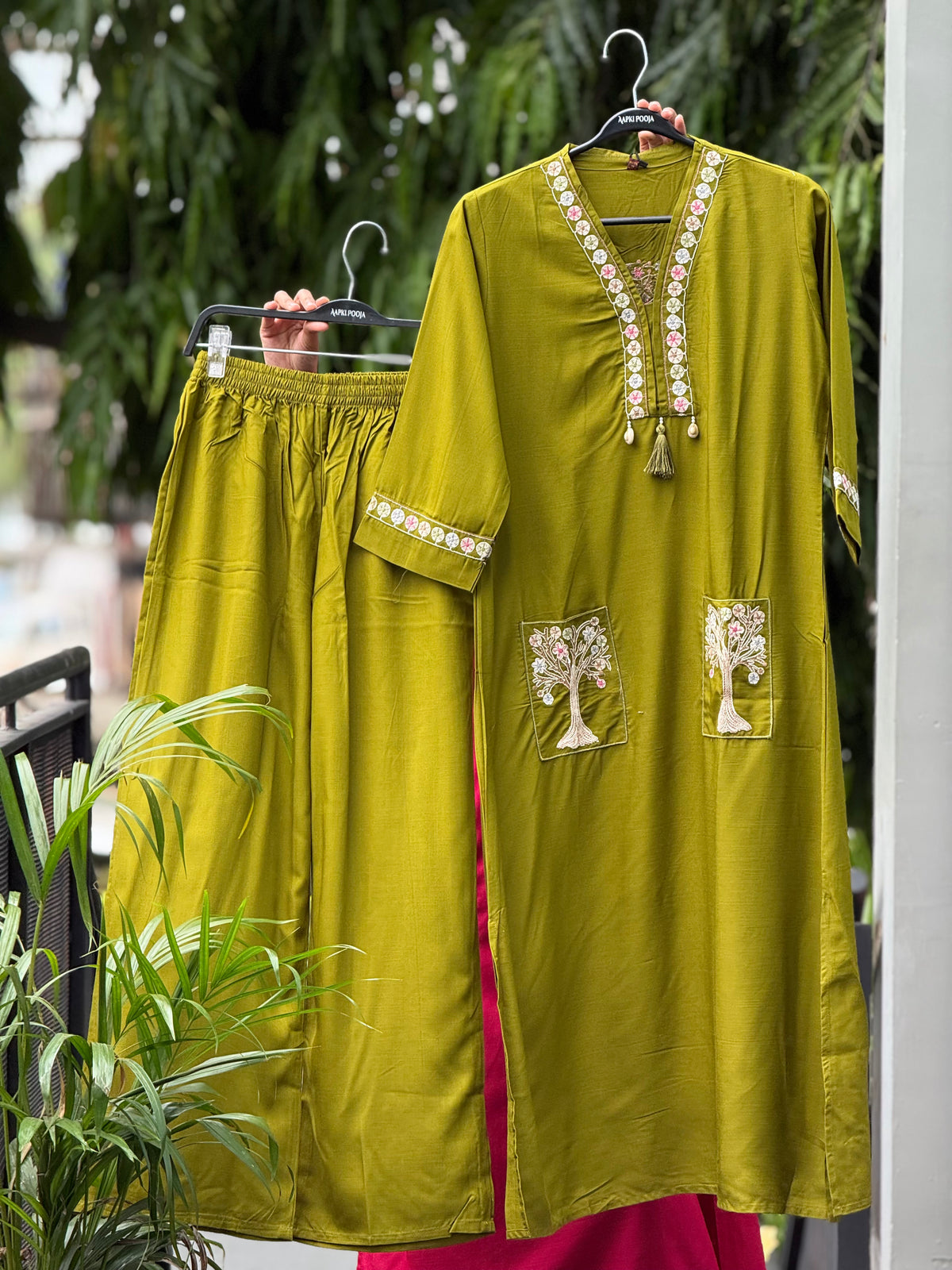 Embroidered co-ord set