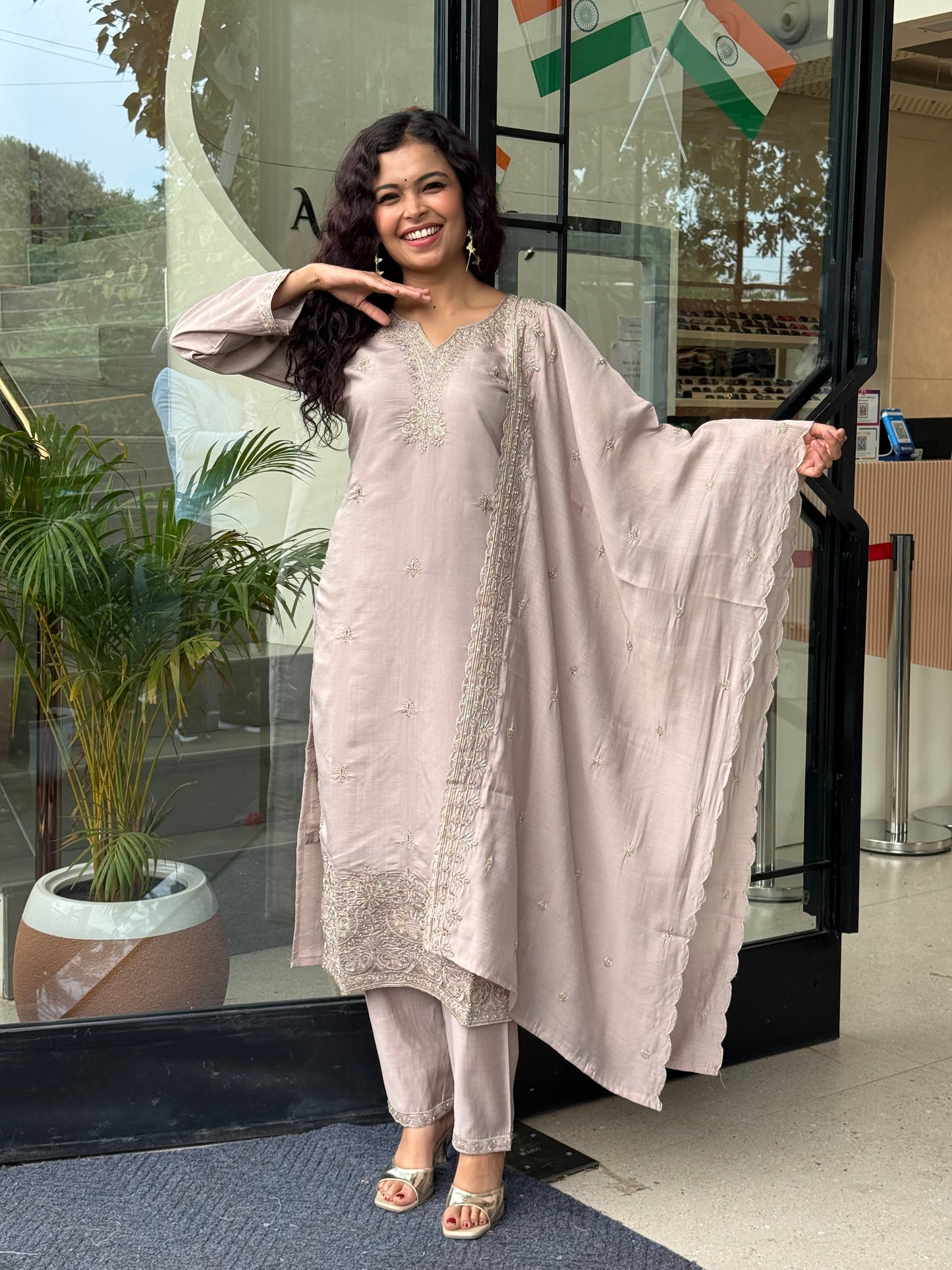 3 piece partywear suit set