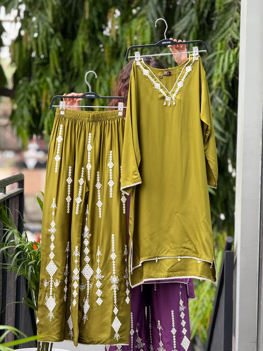 Embroidered co-ord set