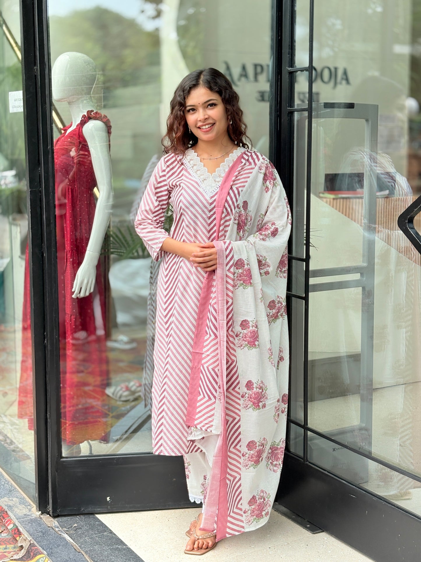 3 piece cotton suit.