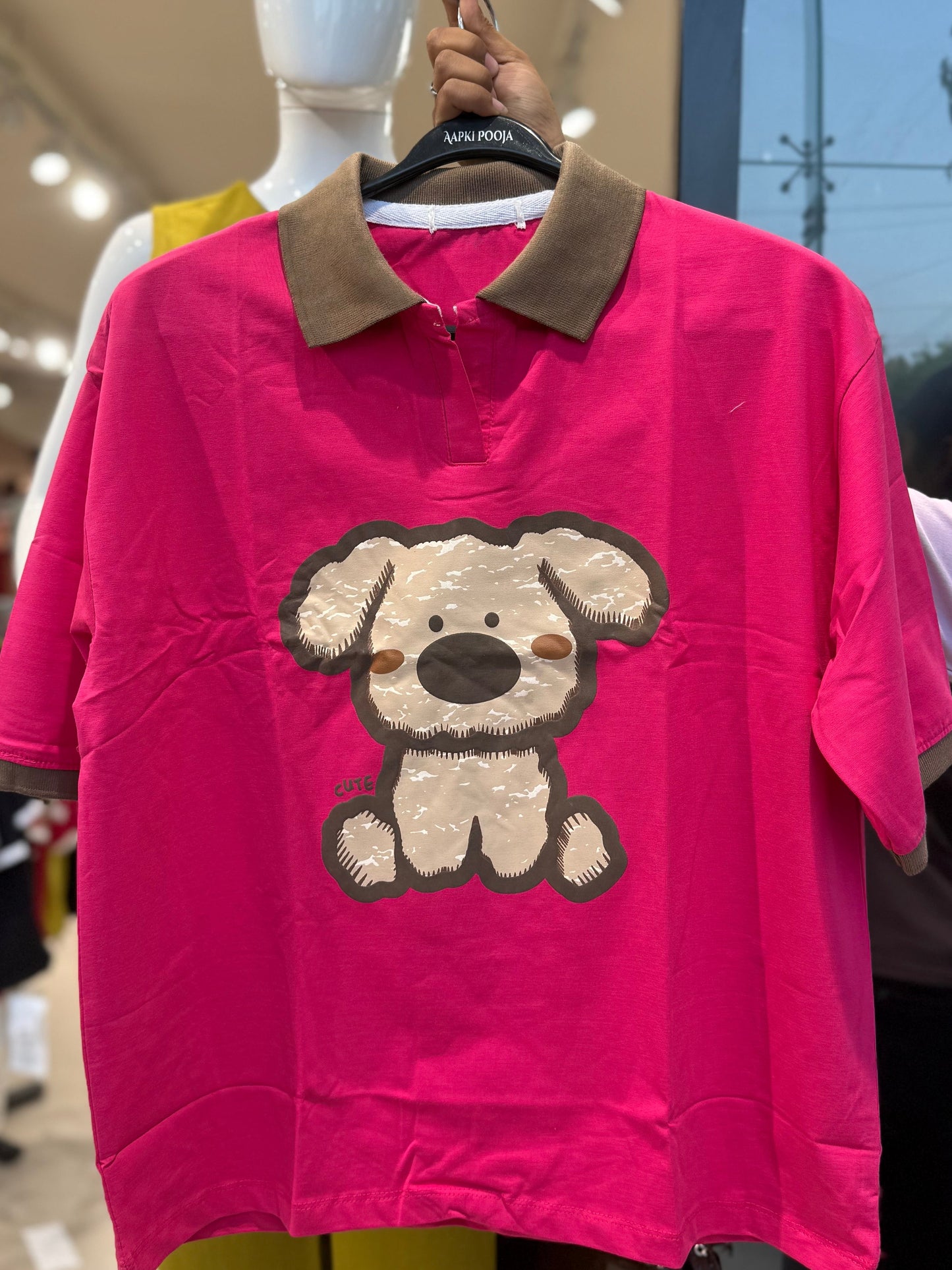 Graphic polo tee