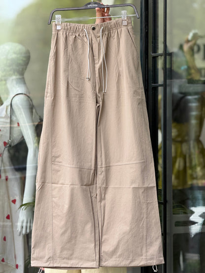 Drawstring Wide Leg Pants