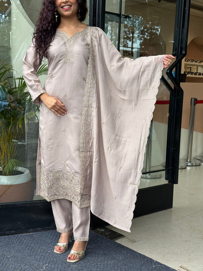 3 piece partywear suit set