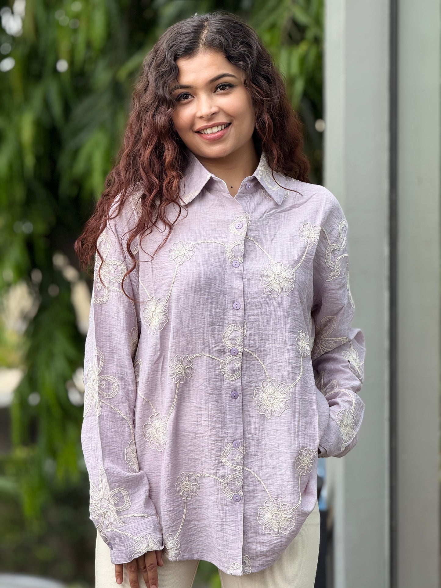 partywear embroidered shirt