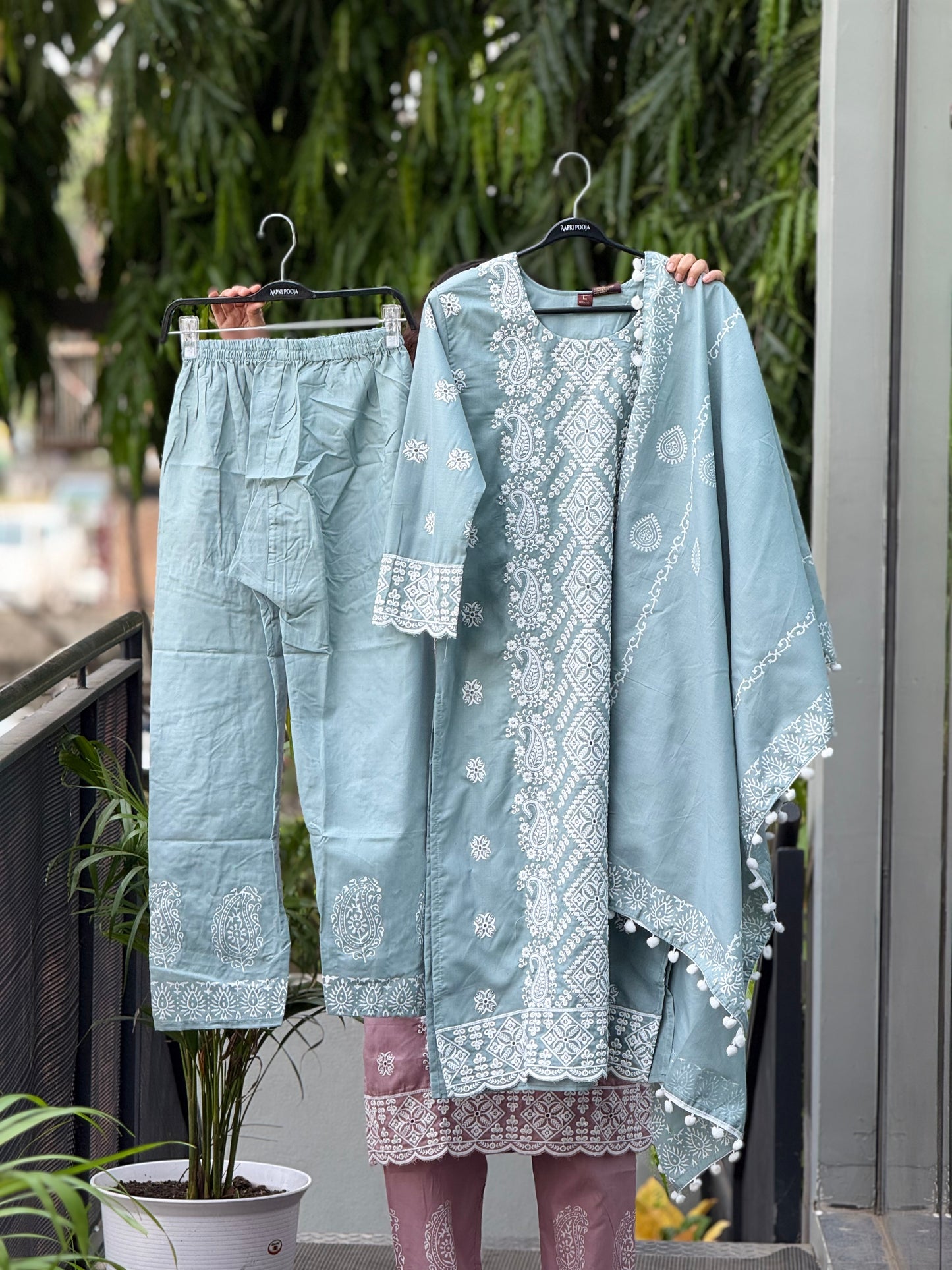 partywear handwork 3 piece suit set