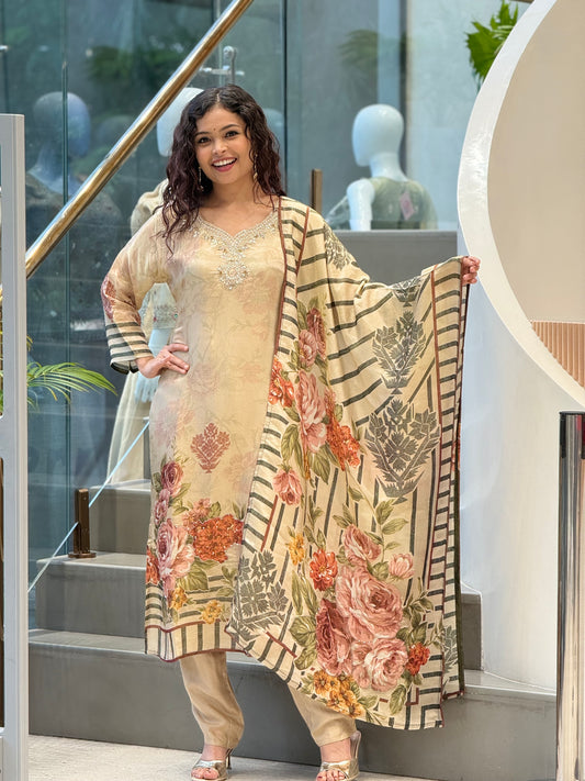 3 piece partywear suit set