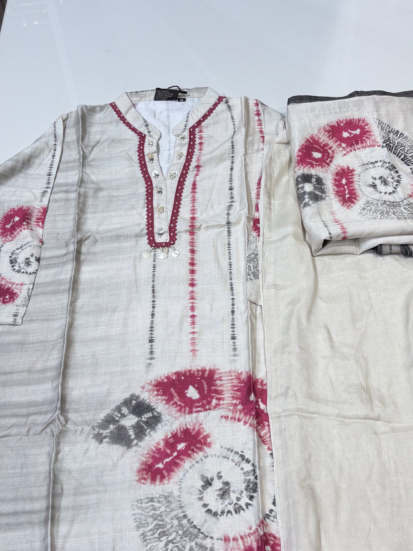 Tie-Dye Printed Kurta Pant & Dupatta Set