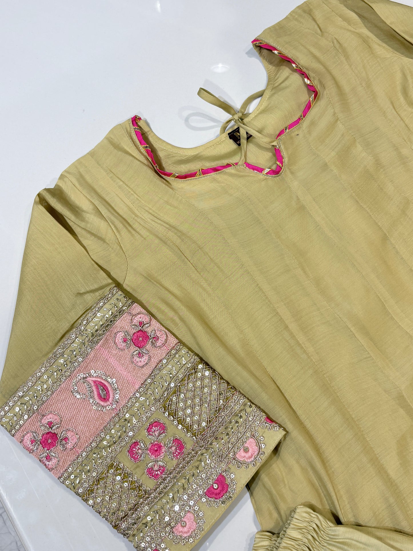 3 piece anarkali embroidery suit