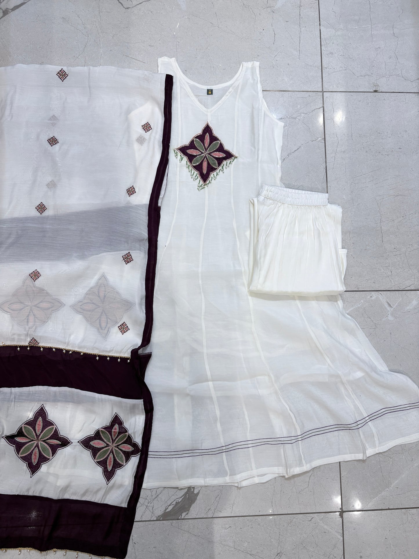 3-piece V neckline suit