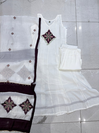 3-piece V neckline suit