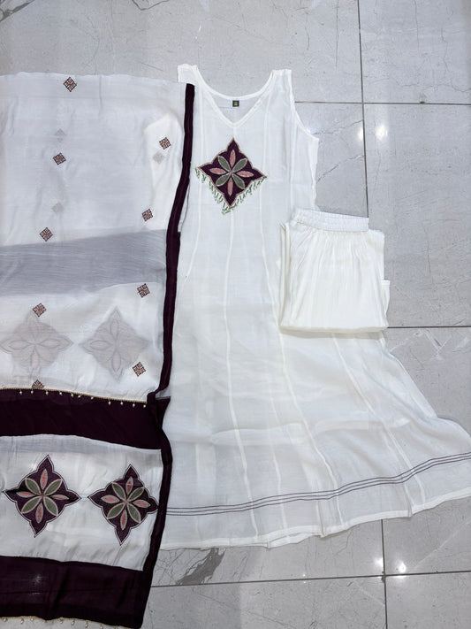 3-piece V neckline suit