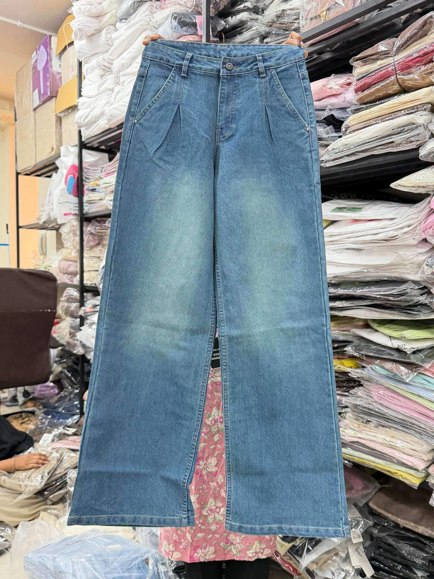 wide leg denim jeans code 12469