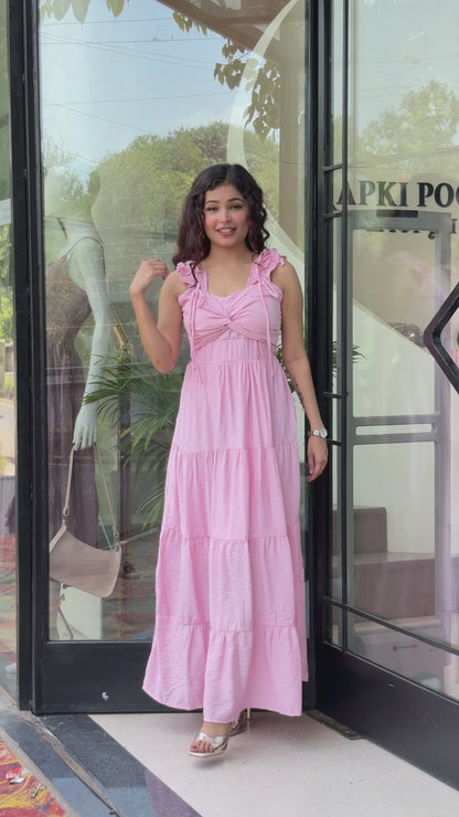 Sparkle Tiered Maxi Dress – Elegant Party & Casual One Piece
